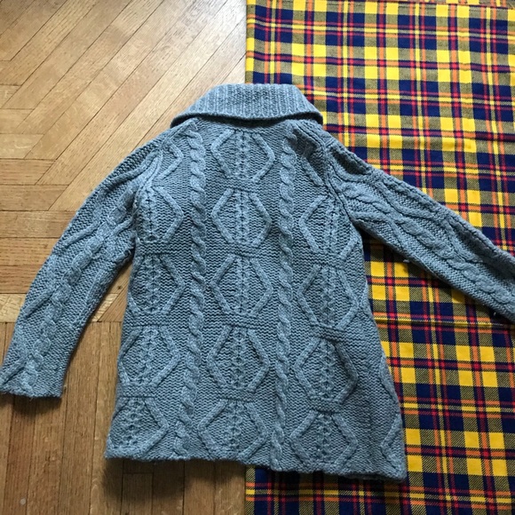 Sunner Anthro Heavy Knit Sweater Cardigan Grey - Picture 6 of 7